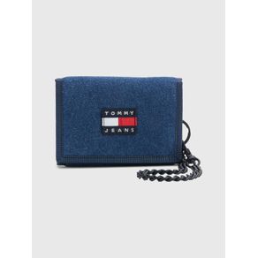 

Cartera corta trifold de denim Talla: ÚNICA