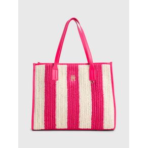 

Bolso tote de croché a rayas TH City Talla: ÚNICA