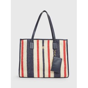 

Bolso tote de lona a rayas TH City Talla: ÚNICA
