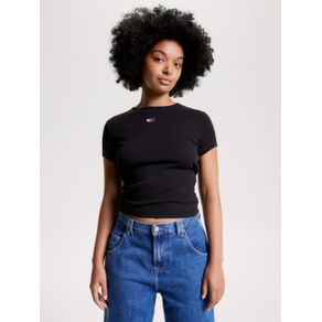 

Camiseta acanalada de corte slim de mujer Talla: L
