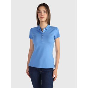 

Polo de algodón elástico con corte slim de mujer Talla: L