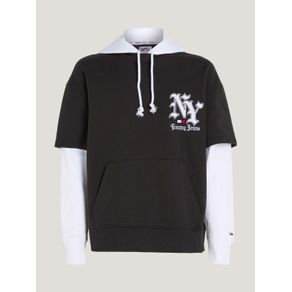 

Sudadera con capucha y diseño de doble capa Talla: L