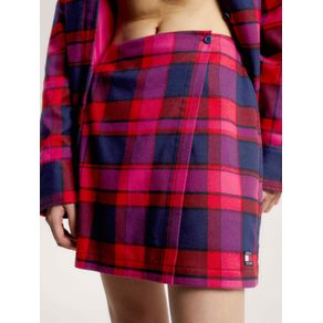 

Minifalda cruzada de cuadros y corte recto Talla: L