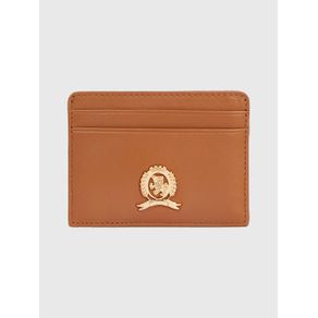 

Tarjetero de piel con placa metálica Talla: ÚNICA