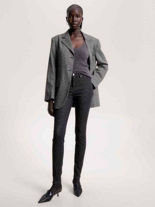 Jeans-Como-TH-Flex-de-talle-medio-ceñidos-negros-de-mujer