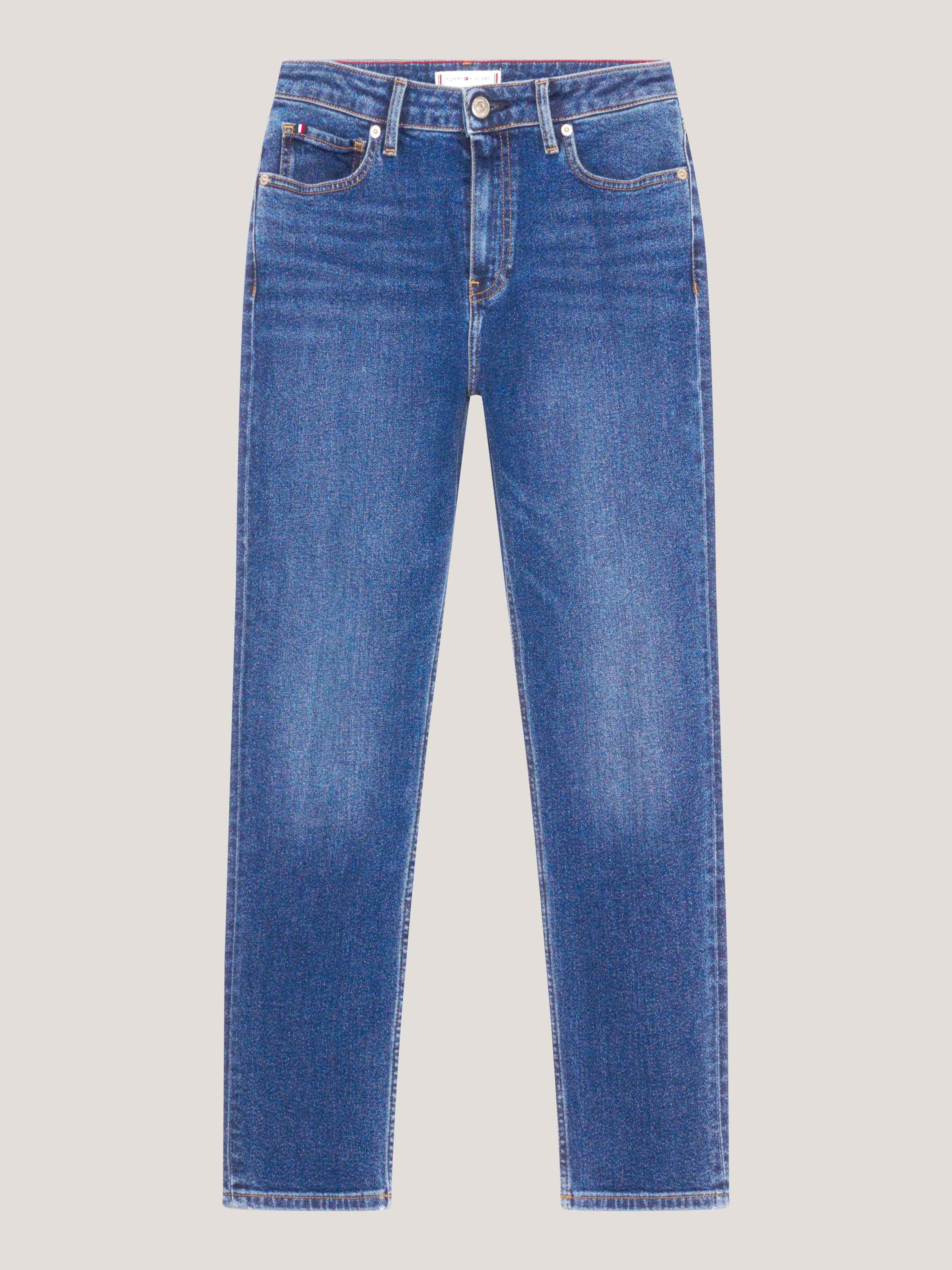 Jeans ajustados de talle alto mujer Tommy Hilfiger