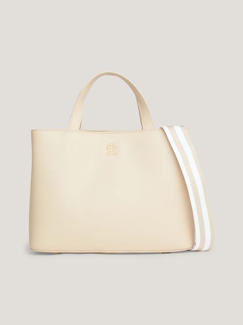 Bolso-satchel-Essential-con-monograma-TH-de-mujer