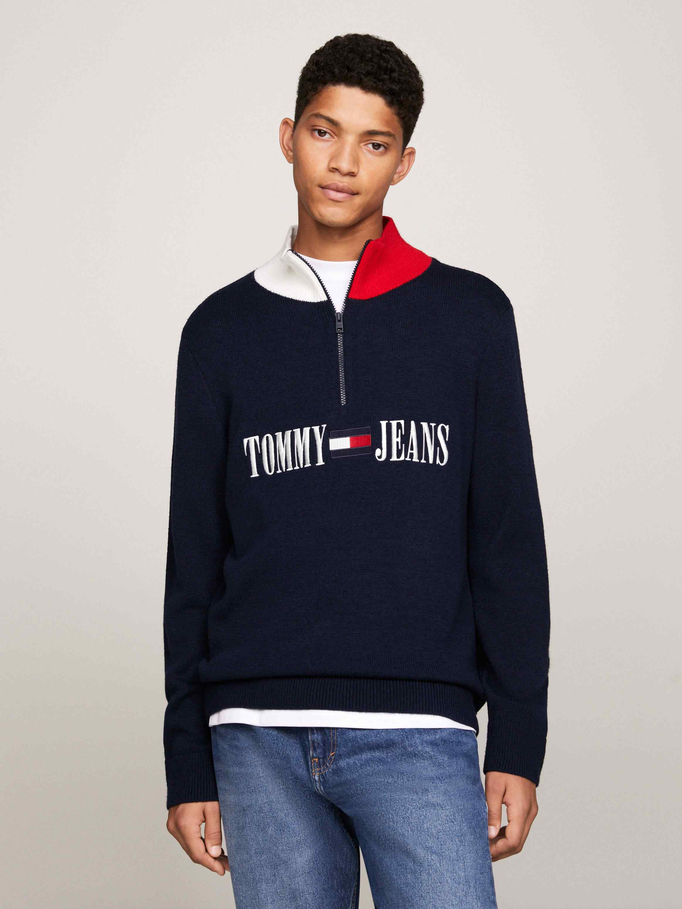 Suéter de cuello alto con media cremallera hombre Tommy Jeans
