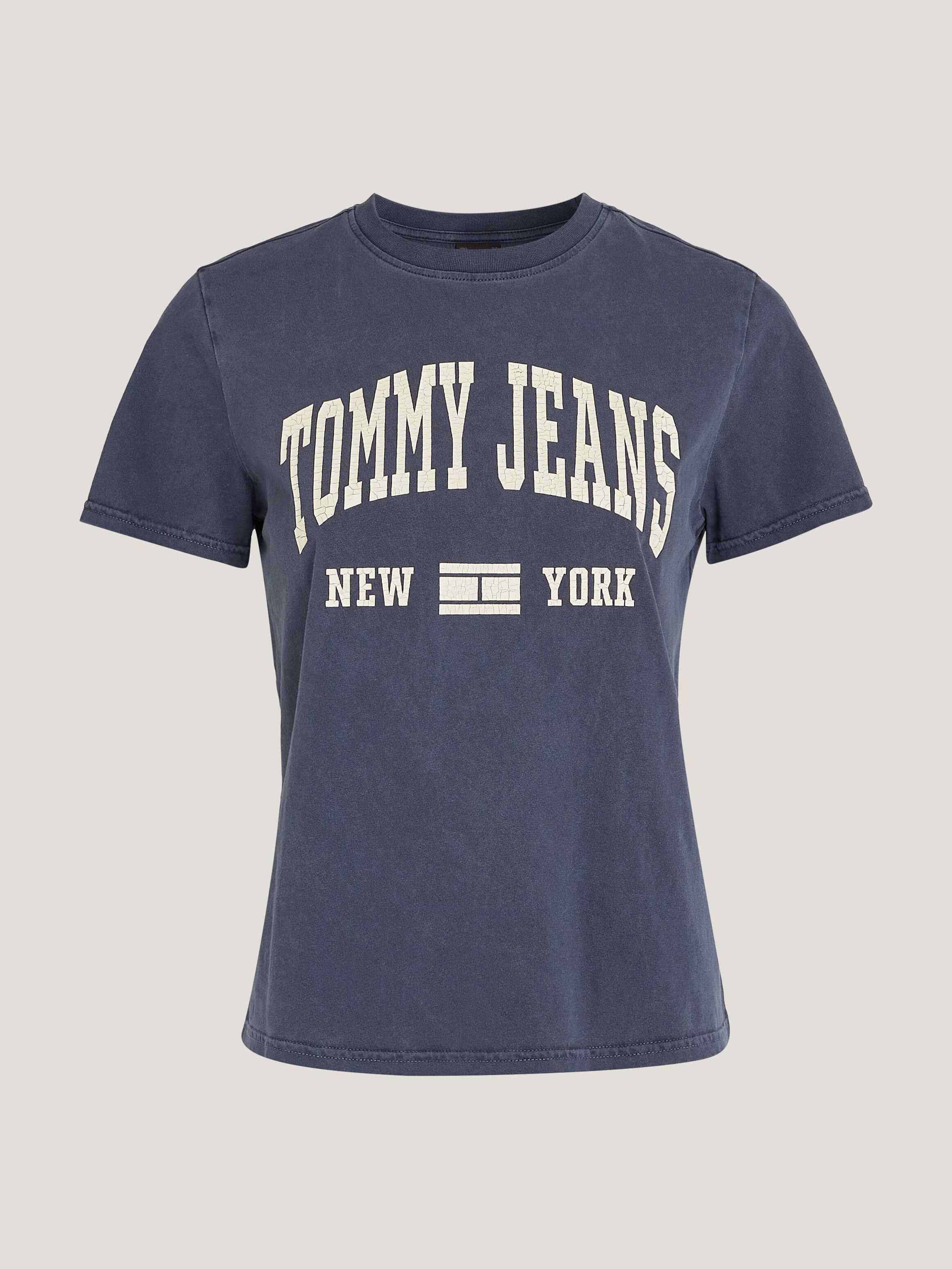 Playera de punto con logo universitario mujer Tommy Jeans