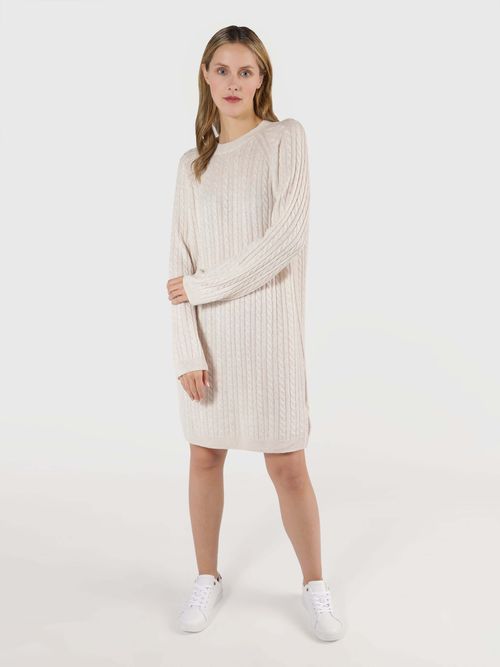 Vestido-de-punto-trenzado-con-corte-amplio-de-mujer
