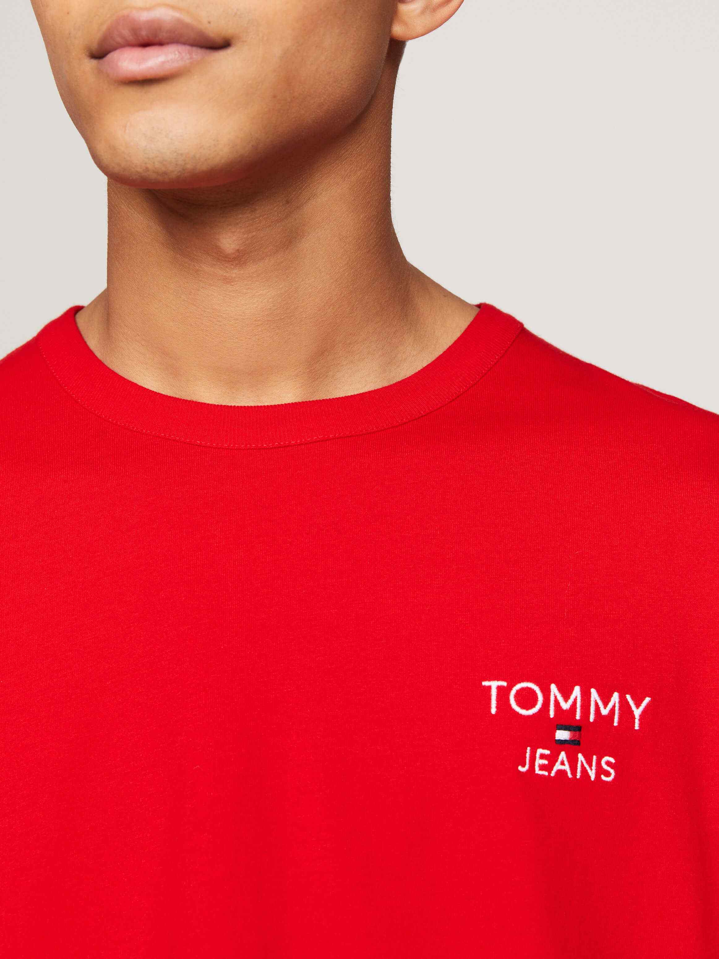 Playera con logo distintivo tonal bordado de hombre Tommy Jeans
