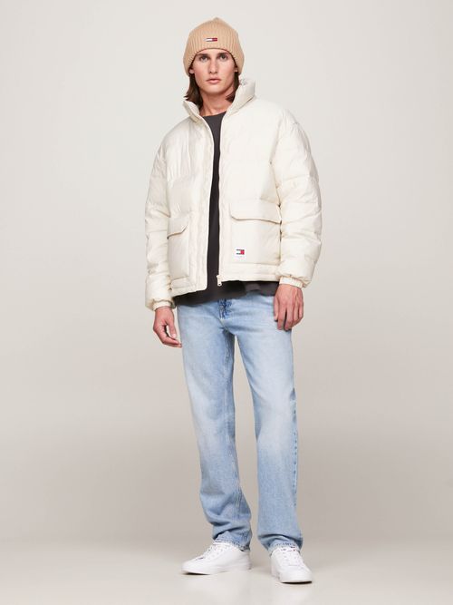 Chamarra-acolchada-con-logo-trasero-de-hombre