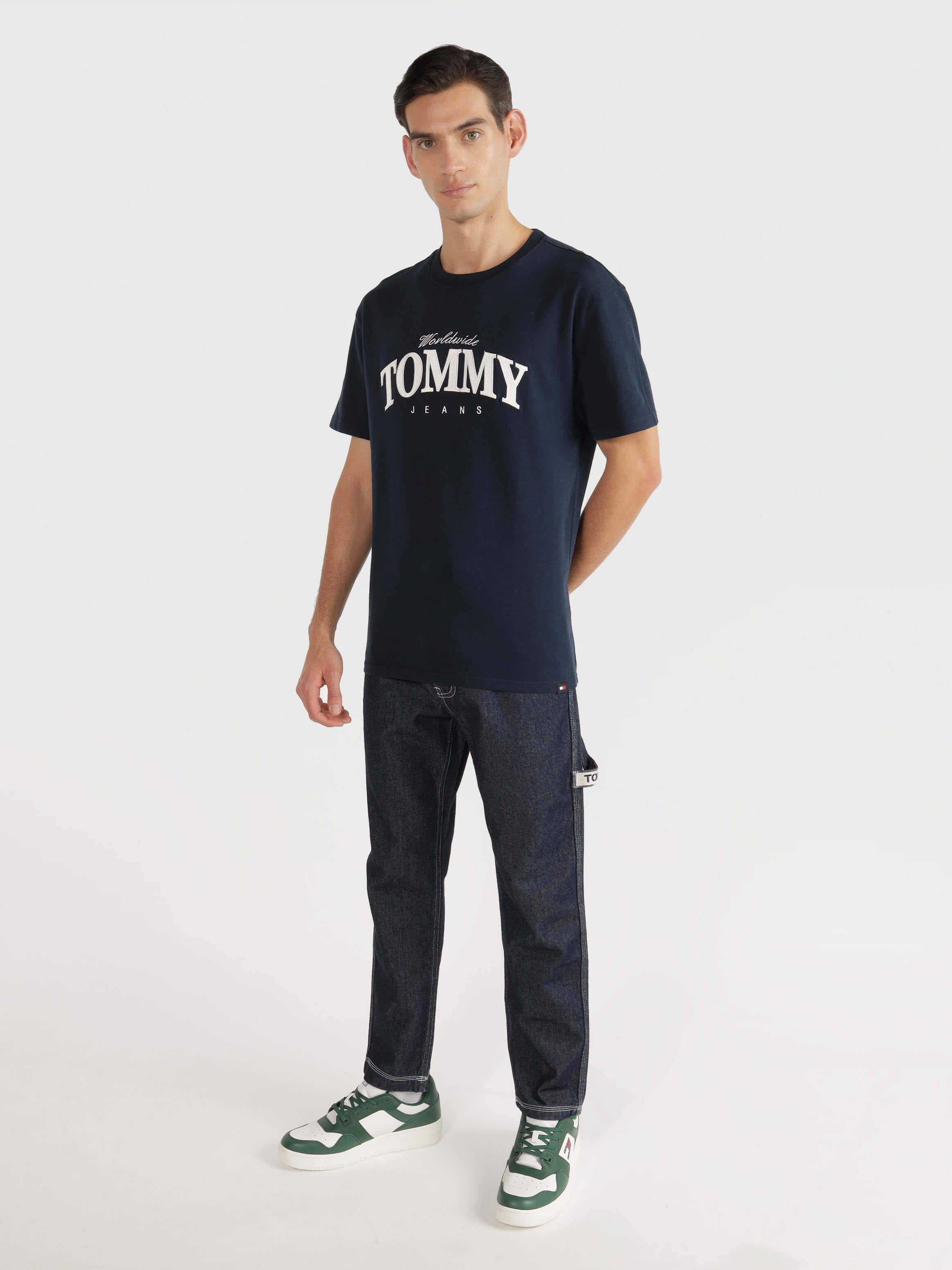 Playera con logo bordado de hombre Tommy Jeans