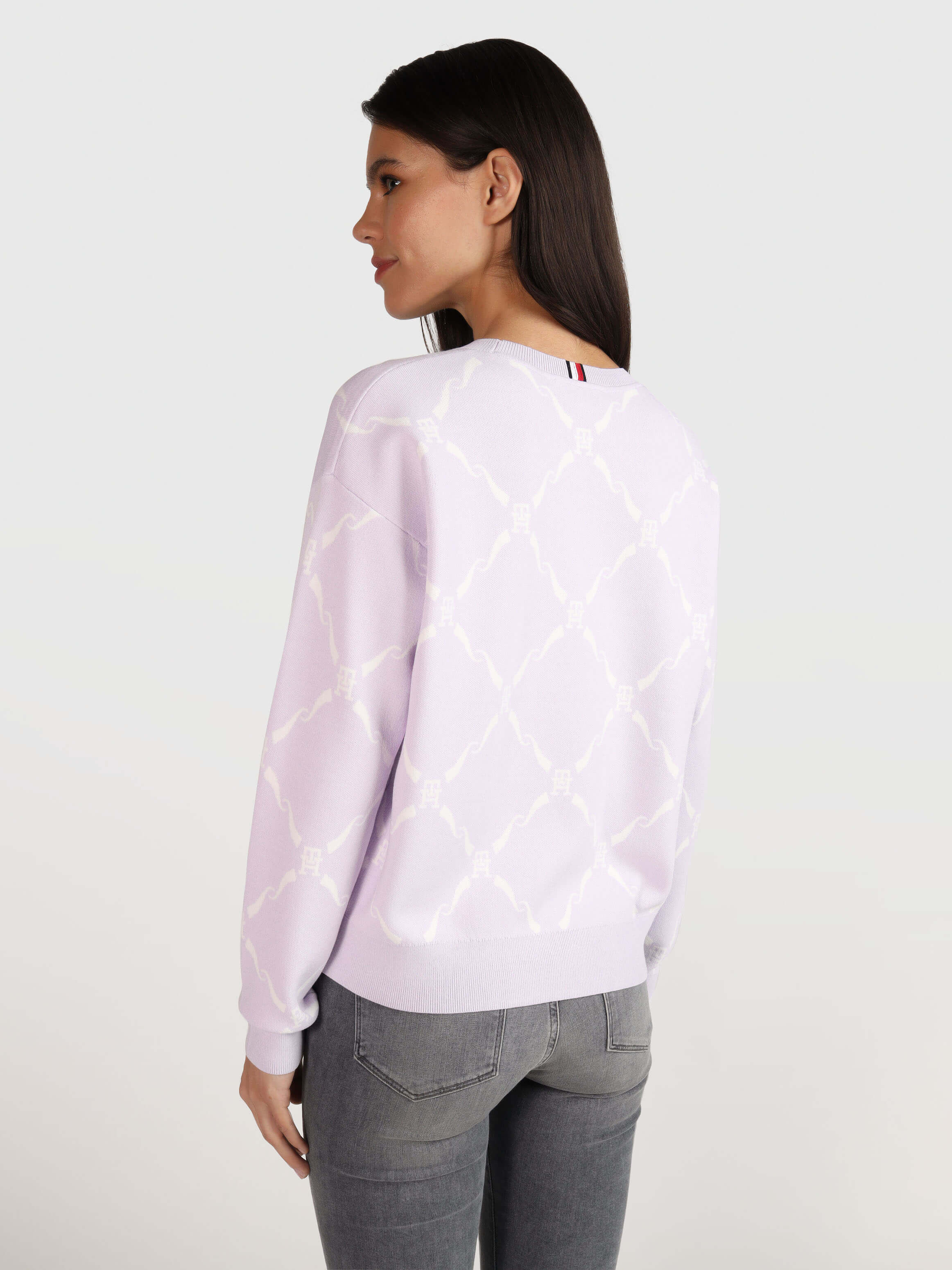 Suéter con monograma bordado de mujer Tommy Hilfiger
