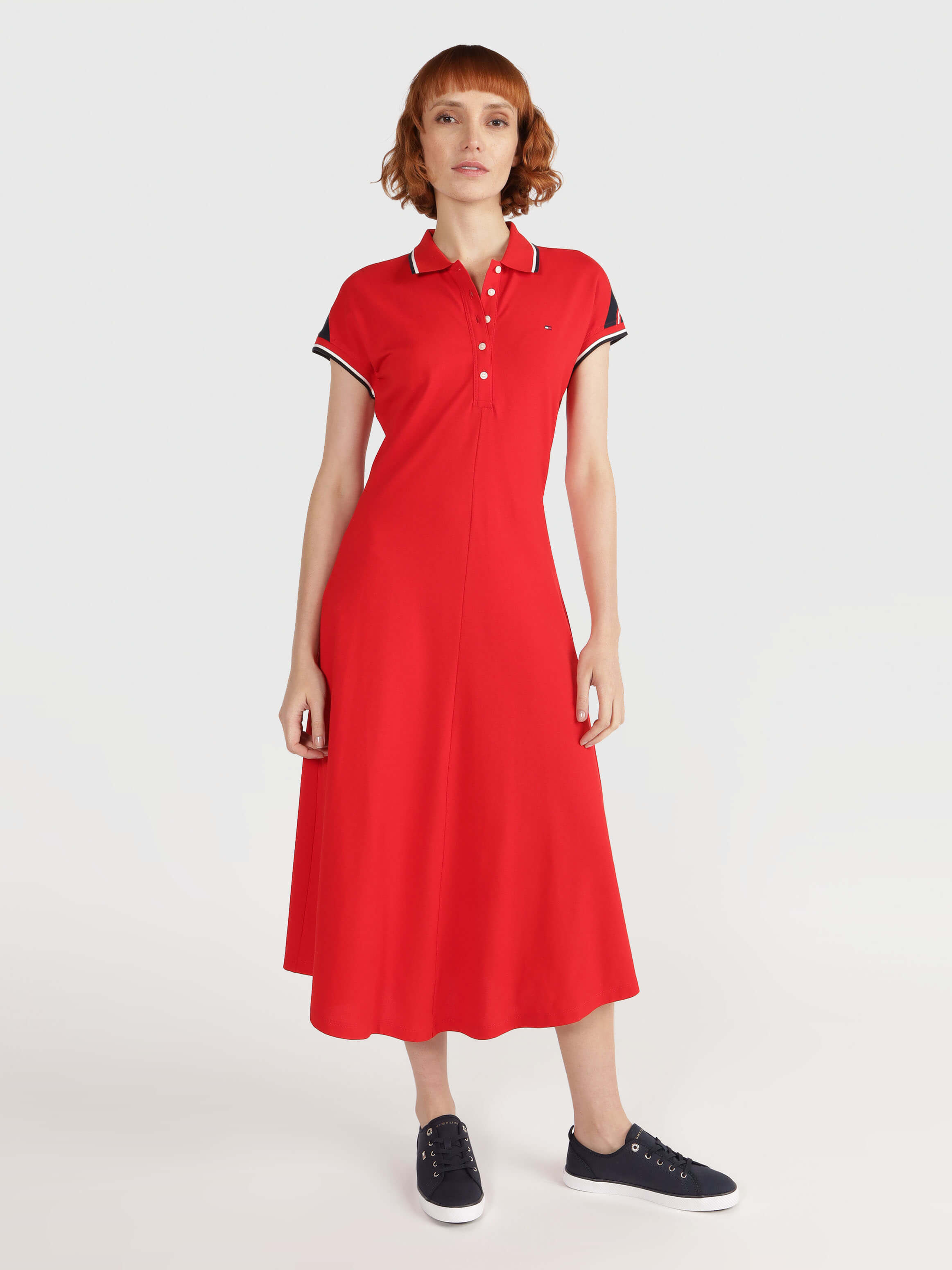 Marca Tommy Tommy Hilfiger Vestido Rojo Telier Vestido Tipo Polo