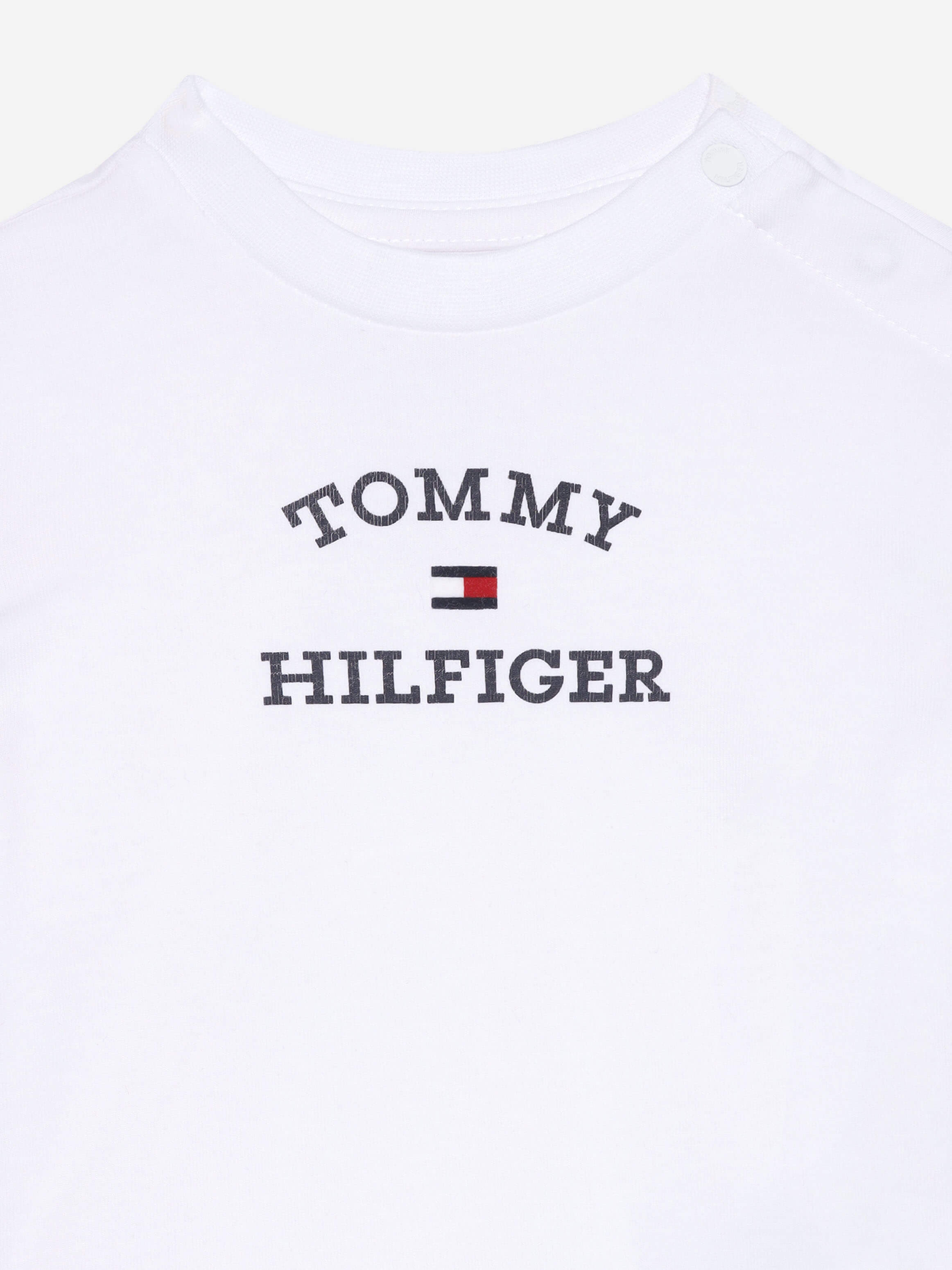 Playera de cuello redondo con logo niños unisex Tommy Hilfiger