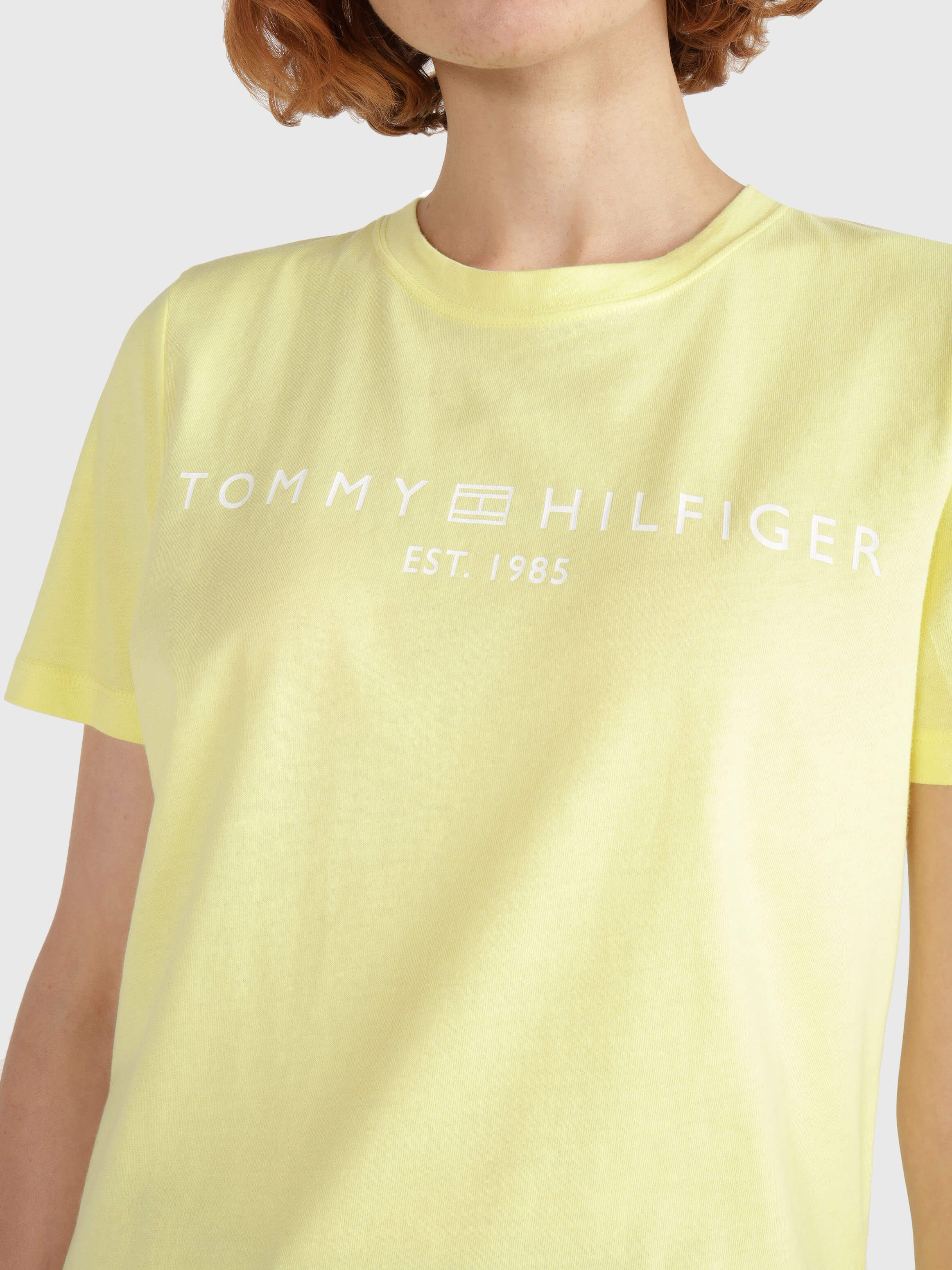 Playera de cuello redondo con logo mujer Tommy Hilfiger