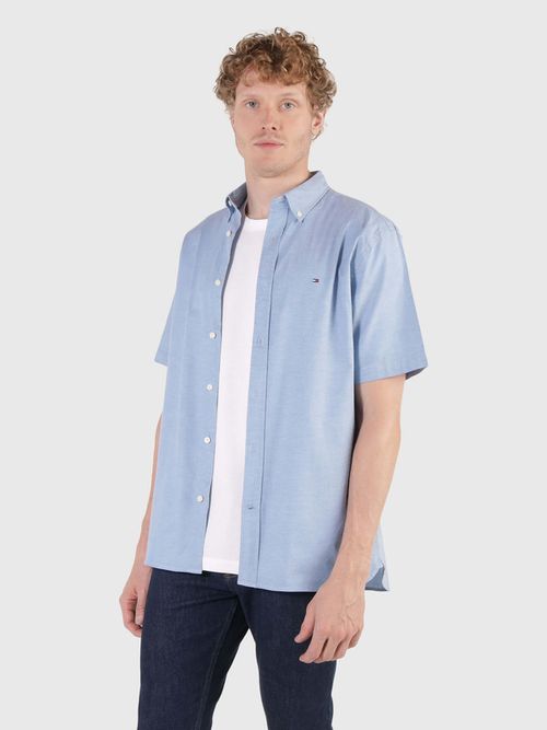 Camisa-Oxford-1985-de-manga-corta-de-hombre-Tommy-Hilfiger