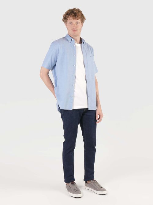 Camisa-Oxford-1985-de-manga-corta-de-hombre-Tommy-Hilfiger