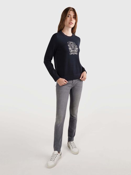 Sueter-con-escudo-del-monograma-TH-bordado-de-mujer-Tommy-Hilfiger