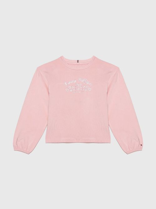 Playera-tommy-hilfiger-con-estampado-glitter-de-niña-de-niña-Tommy-Hilfiger