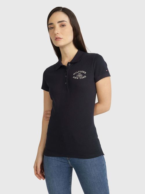 Polo-tommy-hilfiger-con-logo-bordado-de-mujer-de-mujer-Tommy-Hilfiger