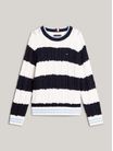Sueter-de-punto-trenzado-a-rayas-de-niño-Tommy-Hilfiger