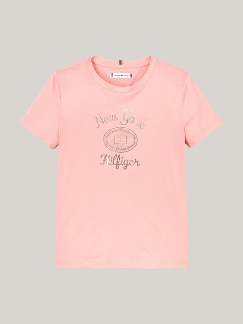 Playera-con-logotipo-metalizado-de-niña-Tommy-Hilfiger