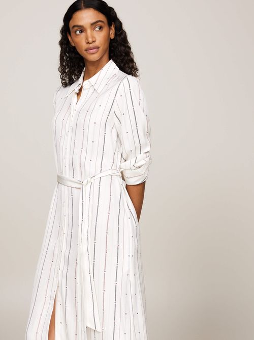 Vestido-camisero-hasta-la-rodilla-con-logo-de-mujer-Tommy-Hilfiger