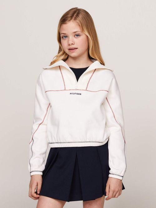 Sudadera-Global-Stripe-con-media-cremallera-de-niña-Tommy-Hilfiger