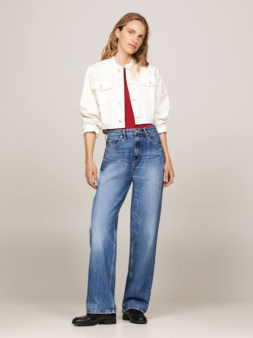 Chamarra-bomber-vaquera-de-corte-cropped-de-mujer-Tommy-Hilfiger