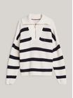 Sueter-holgado-de-rayas-con-cuello-alto-de-niña-Tommy-Hilfiger