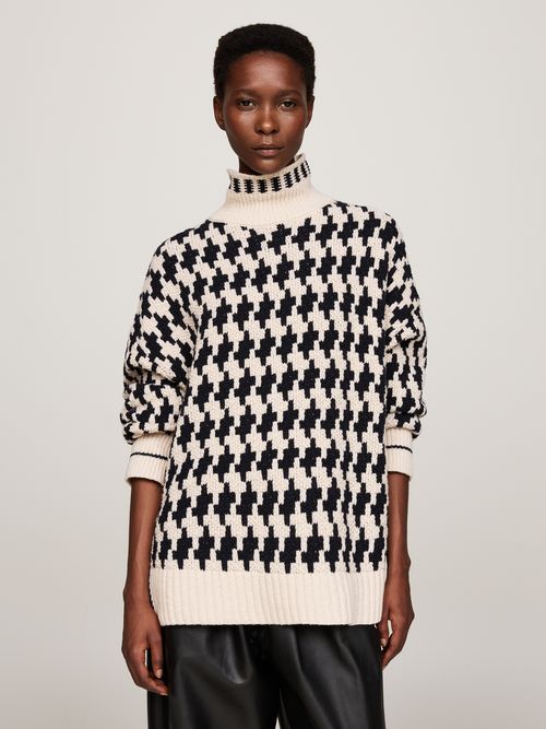 Sueter-oversize-de-pura-lana-y-cuello-perkins-de-mujer-Tommy-Hilfiger