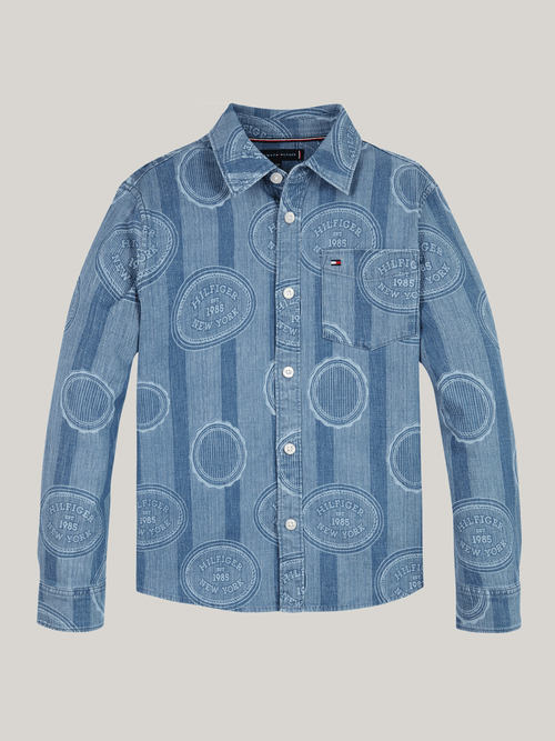 Camisa-denim-con-estampado-Hilfiger-de-nino-Tommy-Hilfiger
