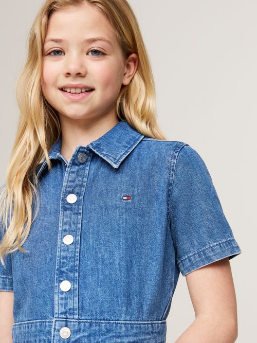 Vestido-vaquero-de-corte-evase-de-nina-Tommy-Hilfiger