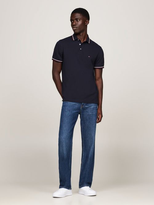 Polo-de-corte-slim-con-ribetes-de-hombre-Tommy-Hilfiger