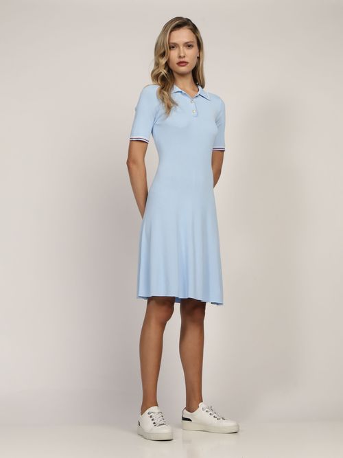 Vestido-tipo-polo-de-punto-con-corte-slim-de-mujer-Tommy-Hilfiger-WW0WW42712-C1Z