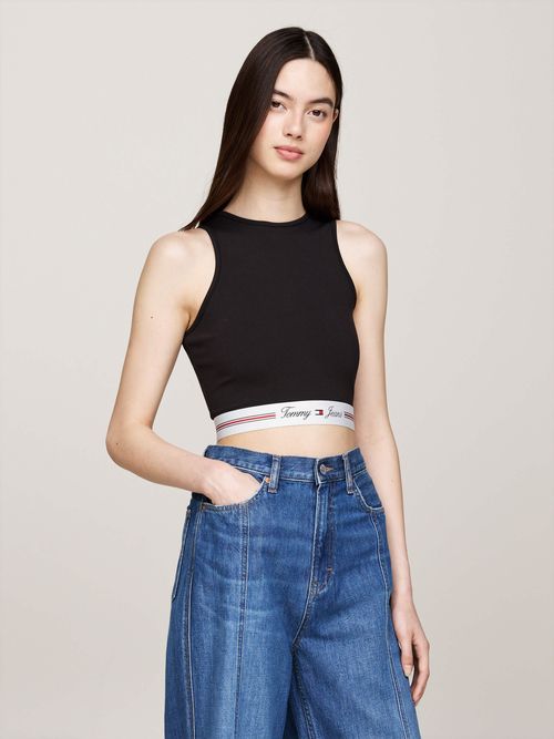 Playera-cropped-con-efecto-cut-out-trasero-de-mujer-Tommy-Jeans-DW0DW18809-BDS