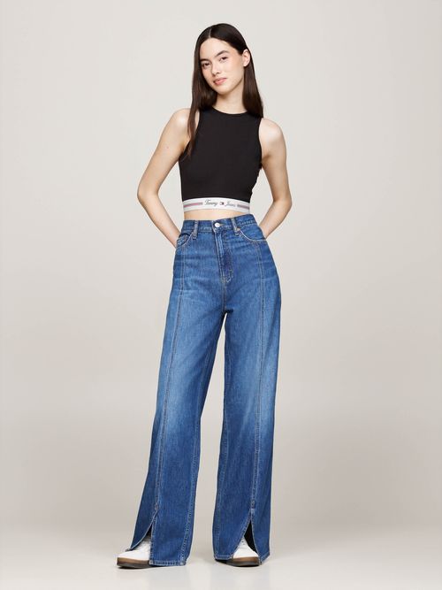 Playera-cropped-con-efecto-cut-out-trasero-de-mujer-Tommy-Jeans-DW0DW18809-BDS