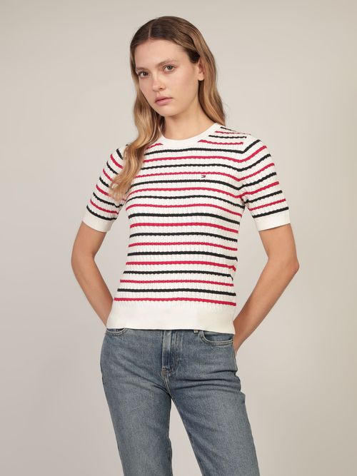 Playera-de-Corte-Regular-de-Punto-Mujer-Tommy-Hilfiger-WW0WW41787-04S
