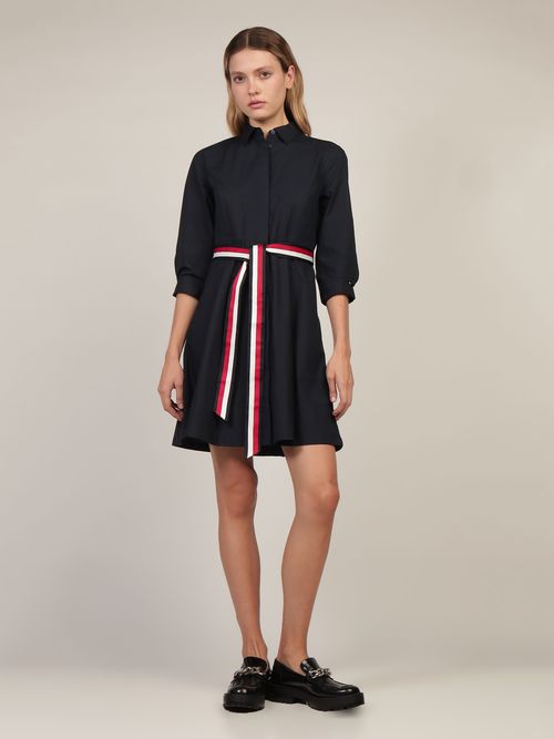 Vestido-de-Corte-Evase-con-Cinta-Contrastante-Mujer-Tommy-Hilfiger-WW0WW42729-DW5