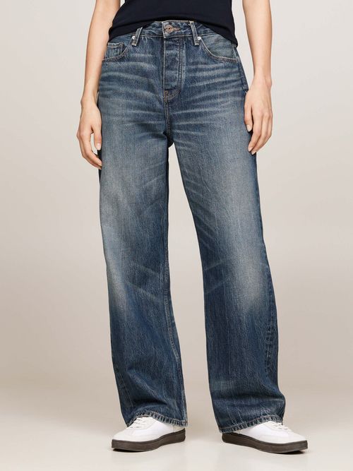 Vaqueros-de-pierna-recta-holgada-de-talle-medio-de-mujer-Tommy-Hilfiger-WW0WW42800-1BM