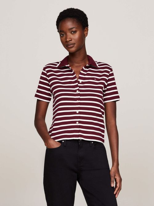 Polo-de-corte-cropped-con-cierre-de-botones-de-mujer-Tommy-Hilfiger-WW0WW43011-0EZ