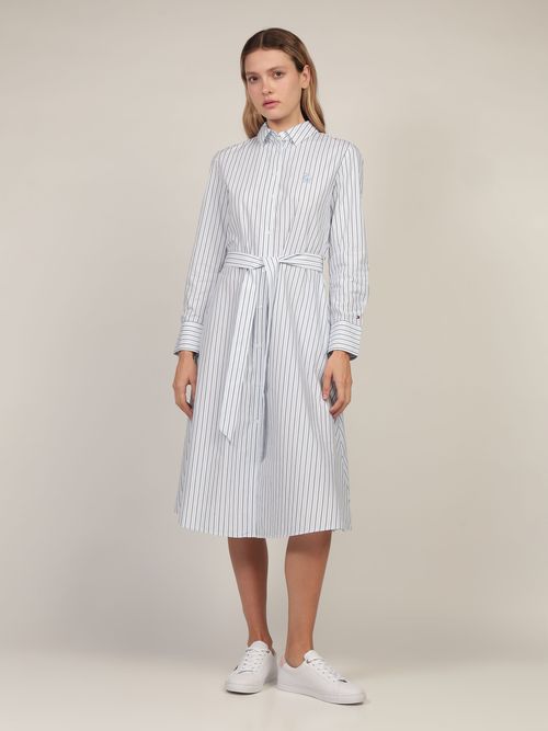 Vestido-de-Corte-Evase-con-Franjas-Verticales-Mujer-Tommy-Hilfiger-WW0WW43351-03H