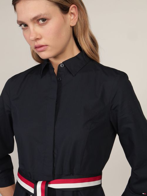 Vestido-de-Corte-Evase-con-Cinta-Contrastante-Mujer-Tommy-Hilfiger-WW0WW42729-DW5