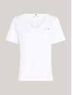 Playera-con-cuello-de-pico-y-logo-bordado-de-mujer-Tommy-Hilfiger-WW0WW44177-YCF