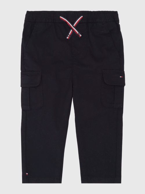 Pantalon-de-Corte-Regular-con-Bolsillos-Cargo-Bebe-Tommy-Hilfiger-KN0KN01840-DW5