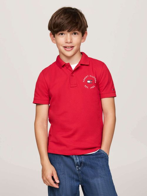 Polo-de-manga-corta-con-logo-bordado-de-niño-Tommy-Hilfiger-KB0KB09165-XLG