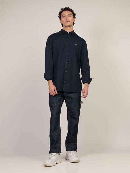 Camisa-de-Corte-Regular-con-Acabado-Liso-Hombre-Tommy-Jeans-DM0DM19519-C1G