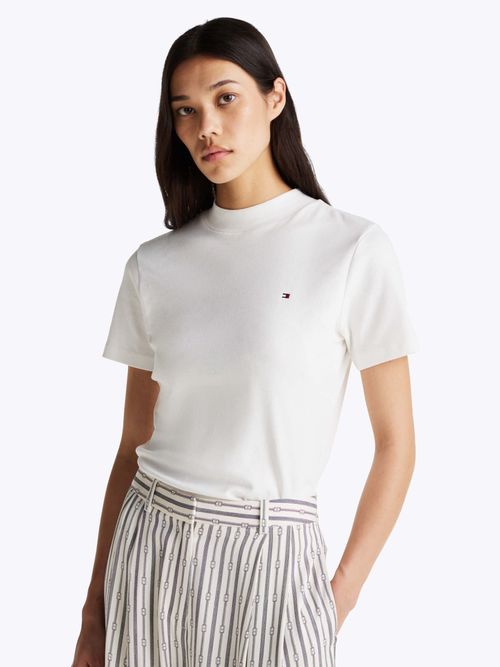 Playera-slim-con-cuello-perkins-de-mujer-Tommy-Hilfiger-WW0WW40586-YBL